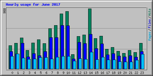 Hourly usage for June 2017