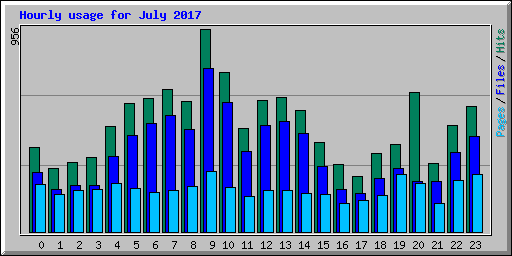 Hourly usage for July 2017