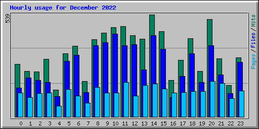 Hourly usage for December 2022